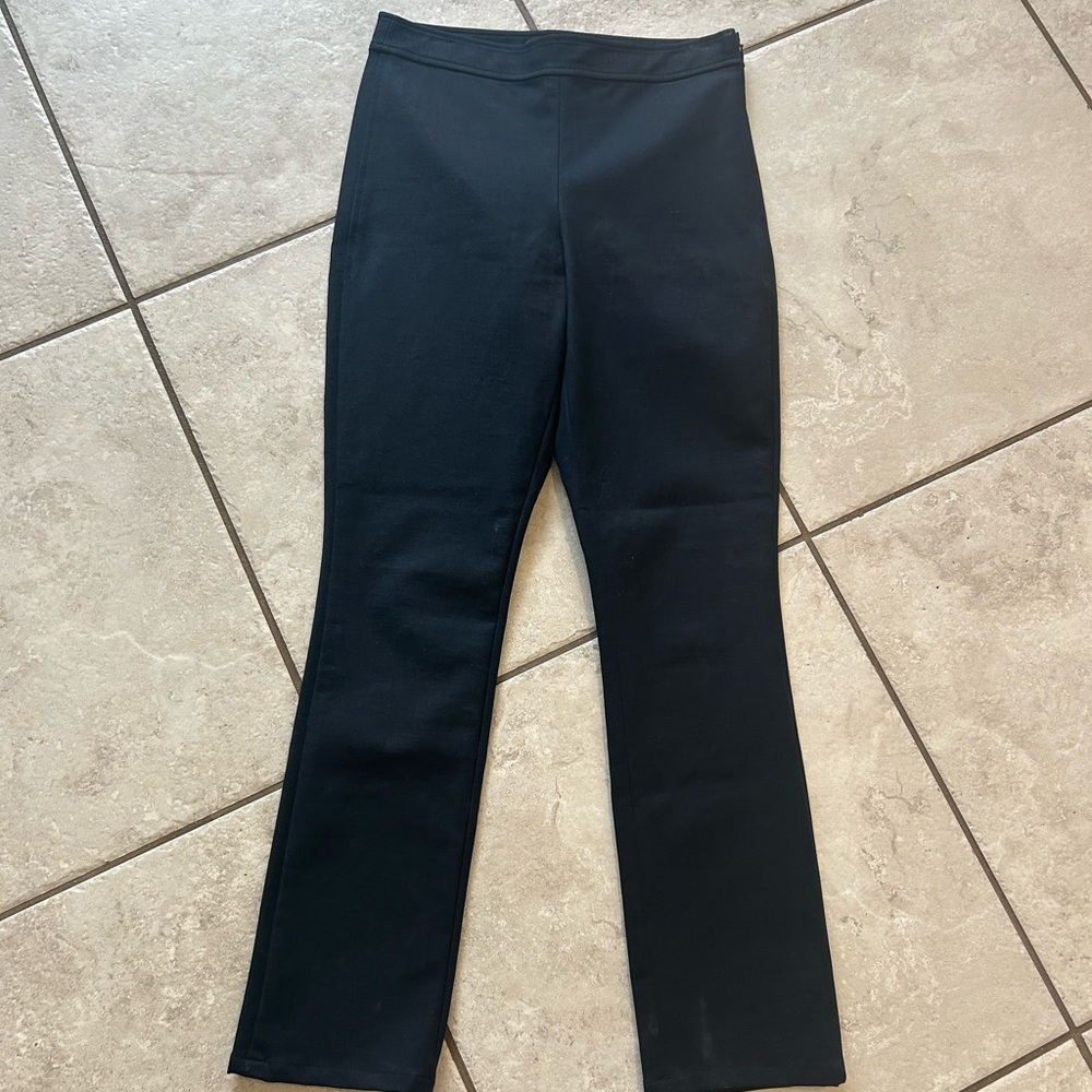Theory 2 Navy Blue Pull On Pants Straight